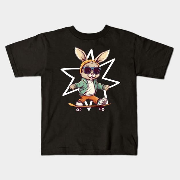 Rabbit Boy Kids T-Shirt by Vinthiwa